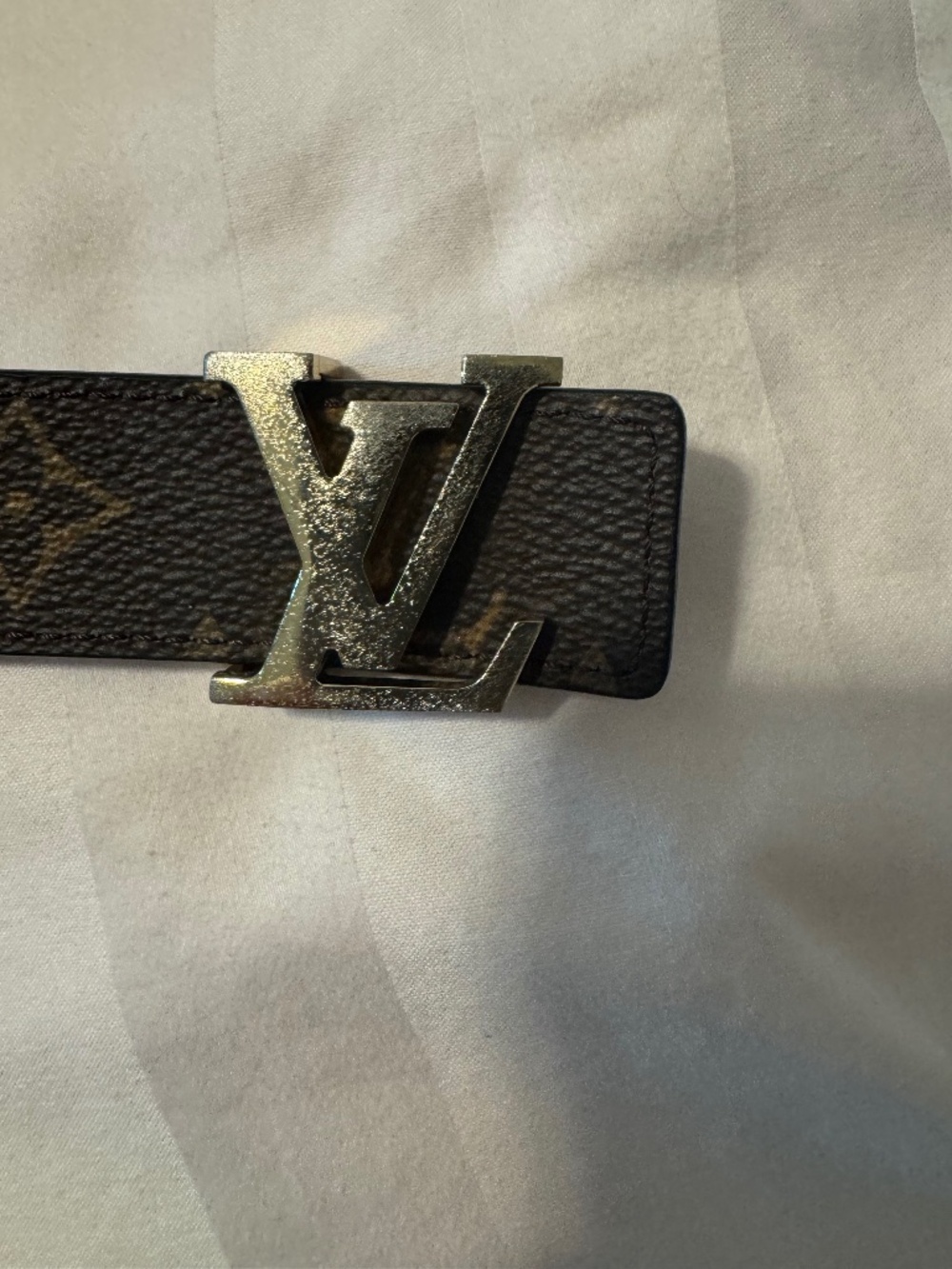 LV Initiales 30mm Reversible Belt - Monogram & Black - 105 - AUTHENTIC